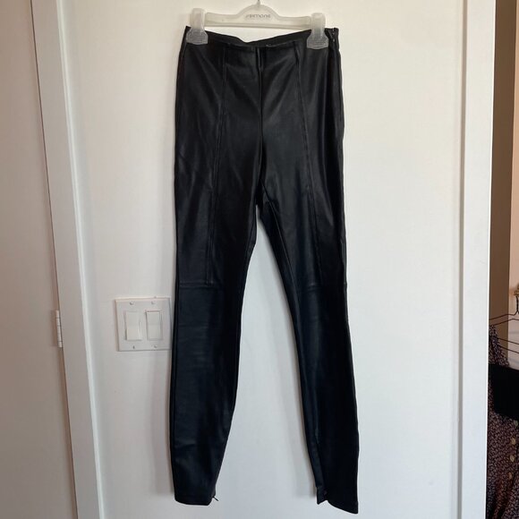 Zara Midwaist Vegan Leather Leggings - Picture 2 of 5